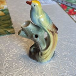 Vintage Czech Bird Vase Flower Holder 