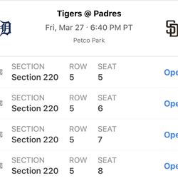 Padres vs Tigers Opening Series March 27, 2026