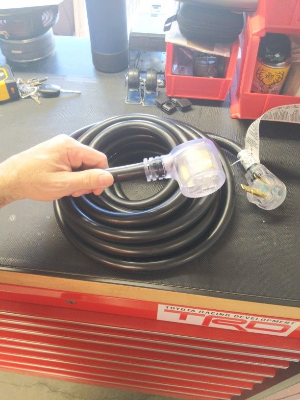 25ft 50AMP Welder Extension Cord, 8 Gauge Heavy Duty Industrial Welding Machine Cord with Lighted End