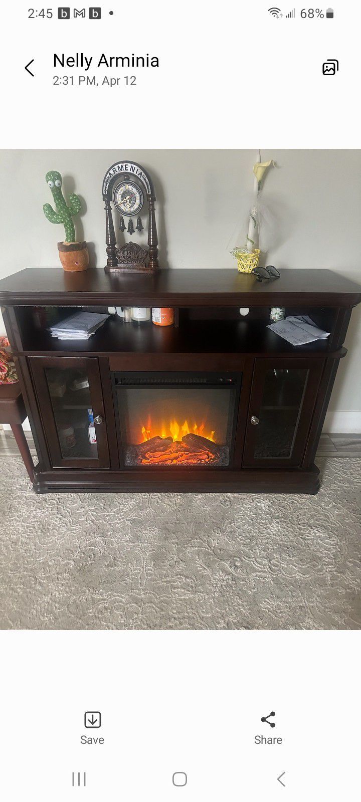 A TV Stand With The Fire Pit