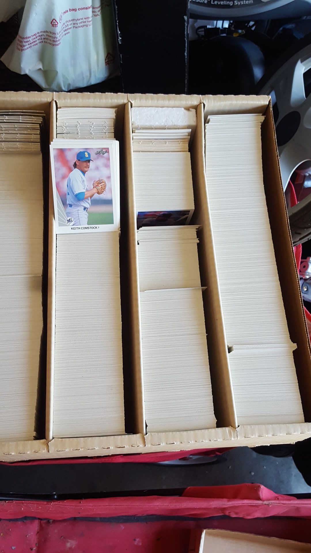 Big box of Leaf baseball cards 1990