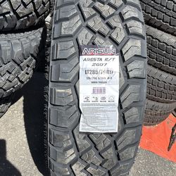 4 new 285/70/17 arisen rugged terrain installed and balanced