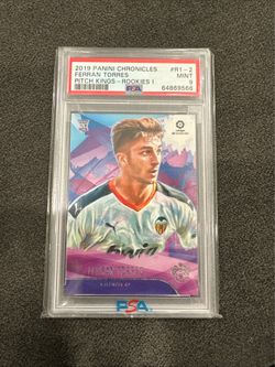 2019-20 Panini Chronicles Pitch Kings Rookies I Ferran Torres #R1-2 PSA 9 Spain World Cup FIFA Champ