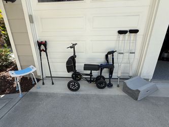 Leg/ankle injury/scooter/crutches