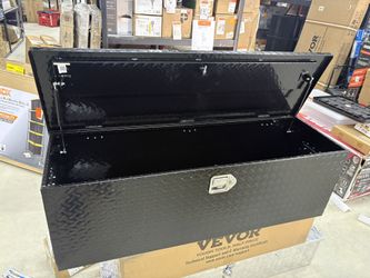 NEW WITH KEYS SKYSHALO Chest Truck Tool Box in Diamond Plate Aluminum Heavy Duty with Side Handle and Lock Keys