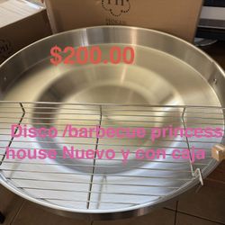 Disco / Barbecue Con La Tapa  👉 princess house todo nuevo y con caja 📦
