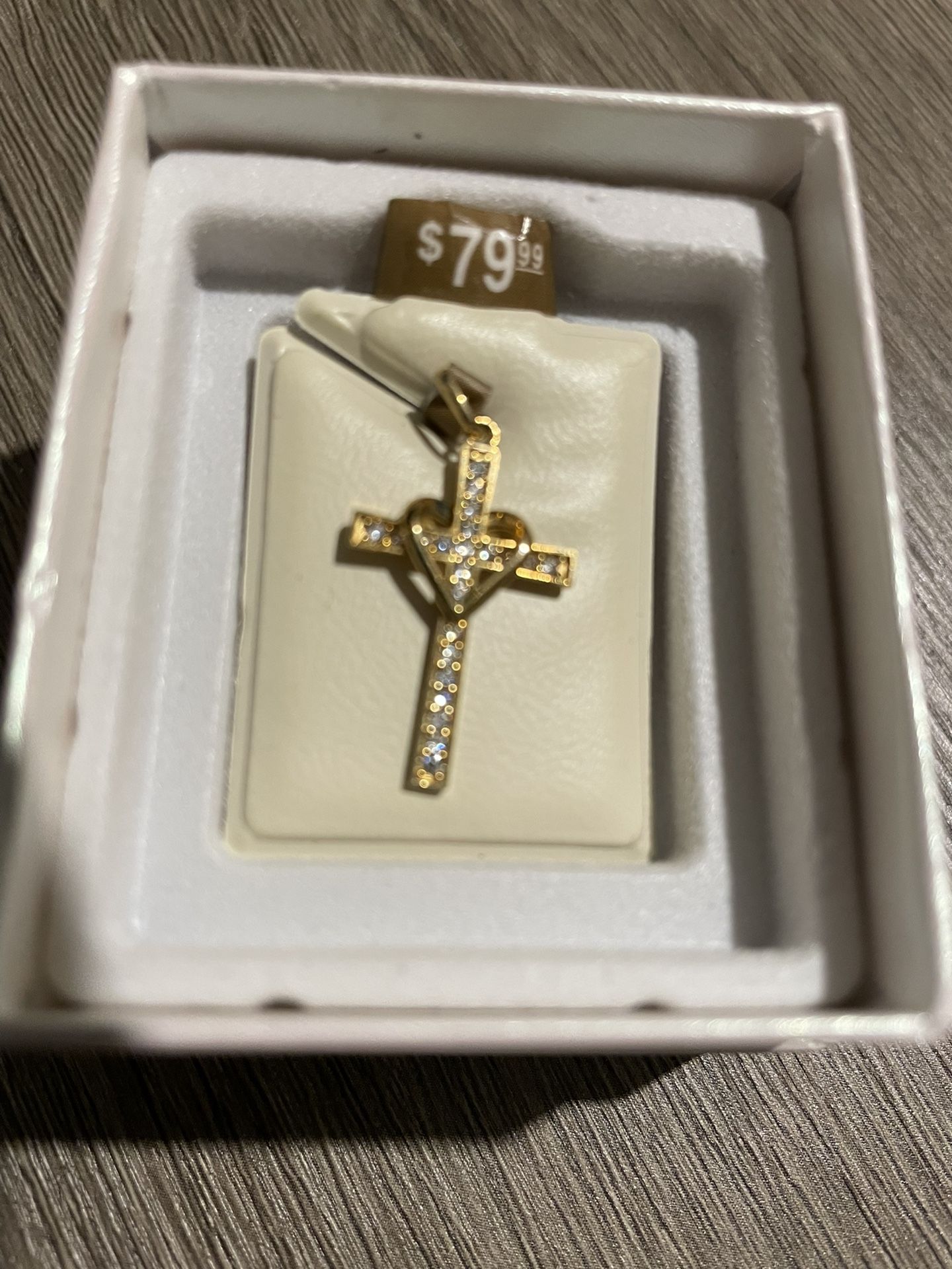 cross with heart pendant