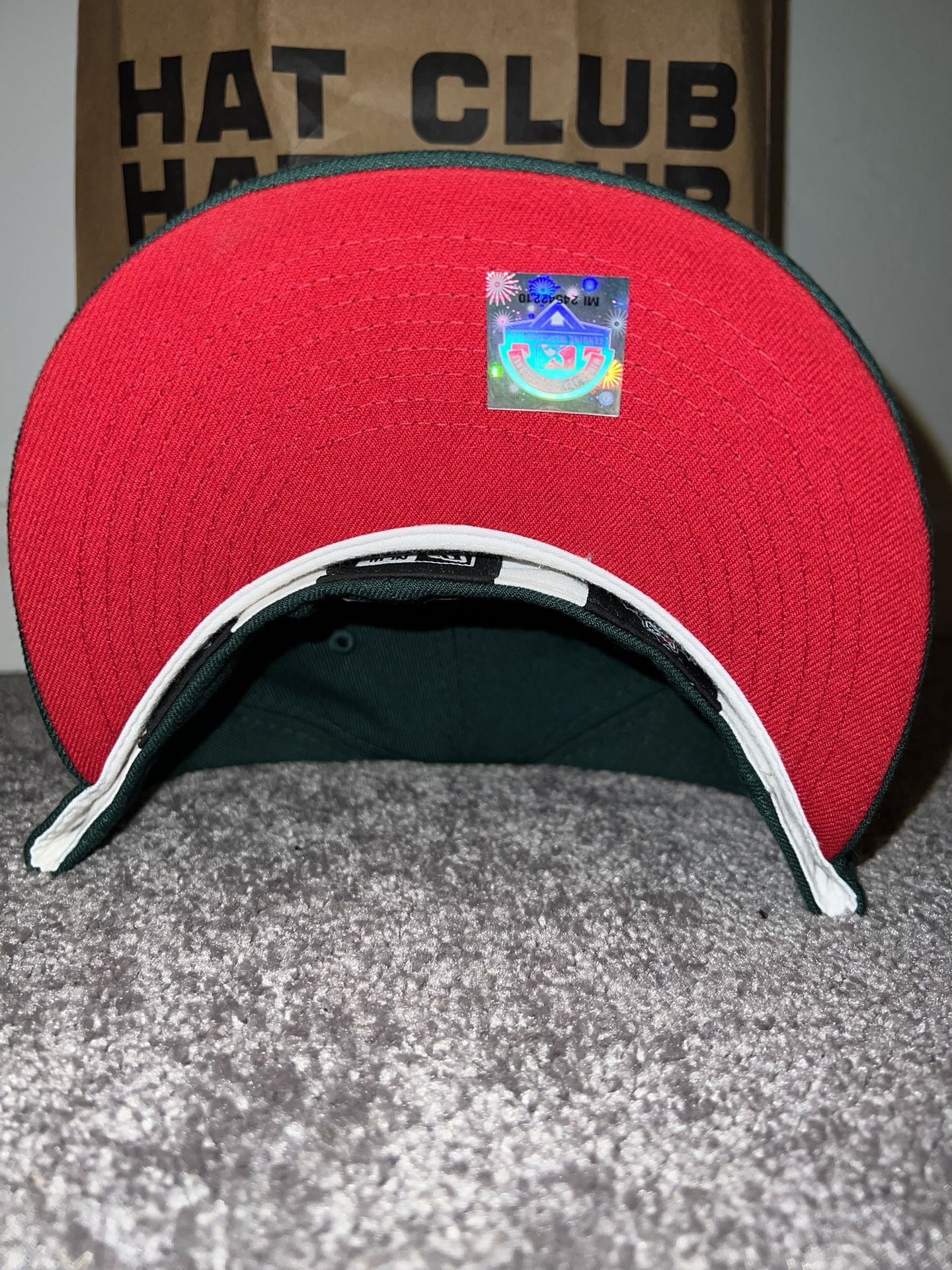 NEW ERA BUFFALO BISONS DARK GREEN RED UV BRIM FITTED Men's clothing