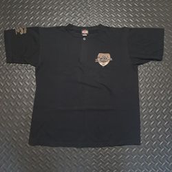 Harley Davidson 3 button jersey style short sleeve shirt no collar never worn