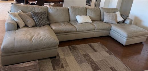 Leather sectional sofa