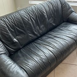 Black Leather Sofa