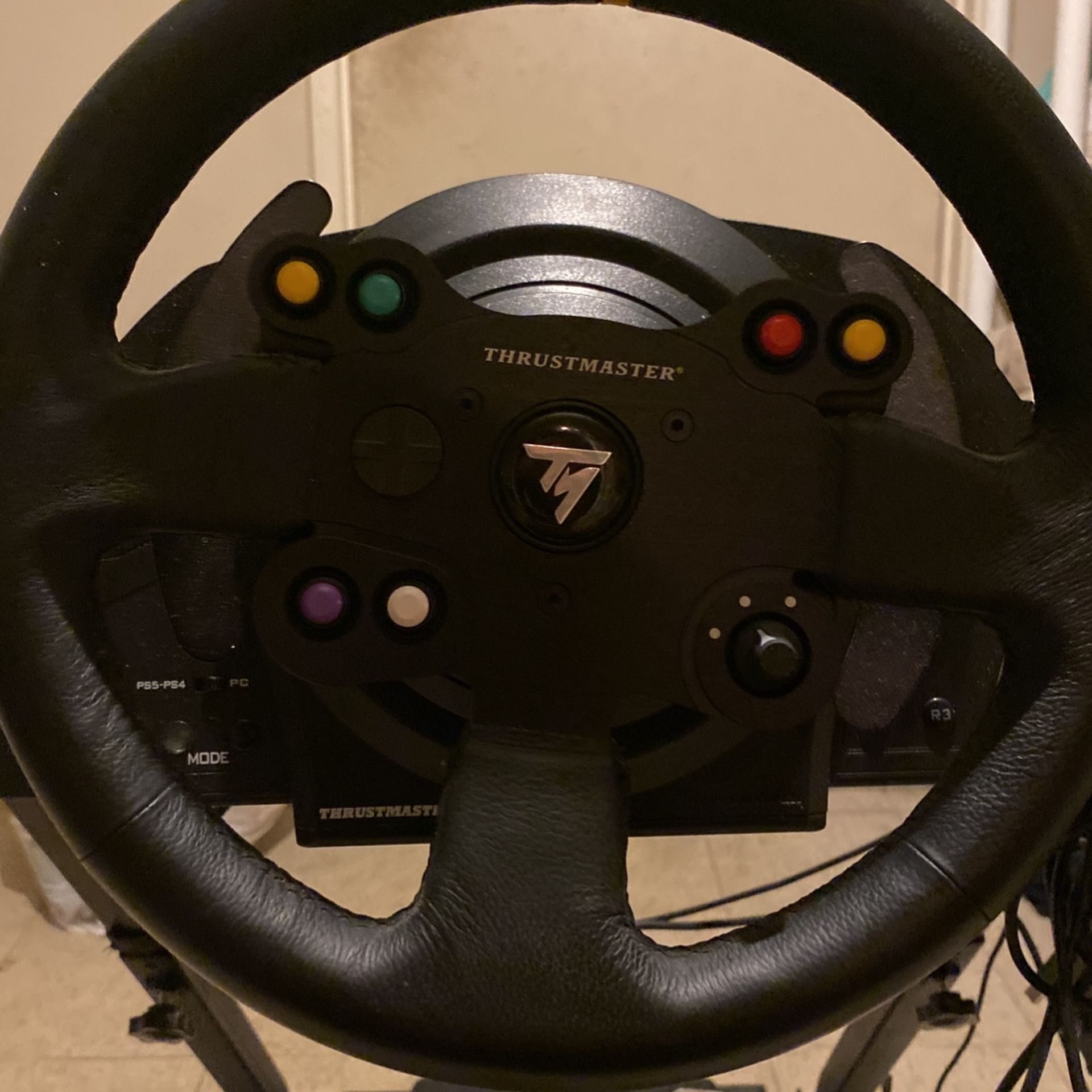 Thrustmaster Steering Wheel And Base With Logitech Pedals...