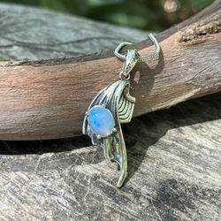 Sterling Silver Fire Opal Pendant 