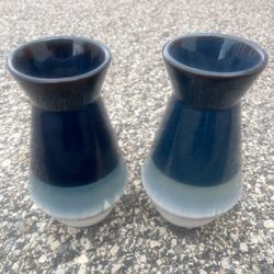 🏺 Set of 2 Reactive Navy Vases — MUST GO