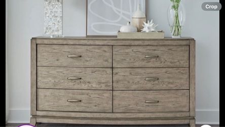 NEW Modern Matching Wood Bedroom Set - Dresser, 2 Powered Nightstands