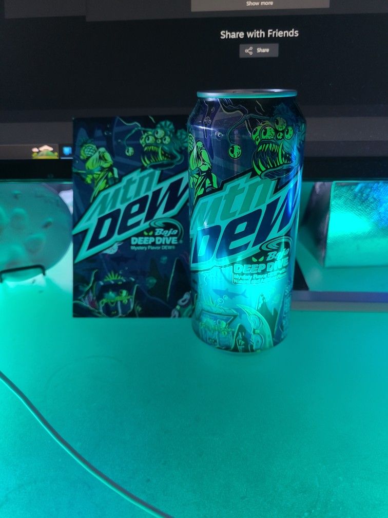 Very Rare Mountain Dew Baja Deep Dive Mystery Flavor