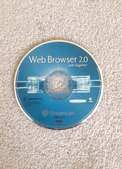 Web Browser 2.0 with segaNet Dreamcast sega.com SEGA