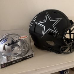 Signed Cowboys Helmets 