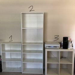 3 Bookshelves/Storage units