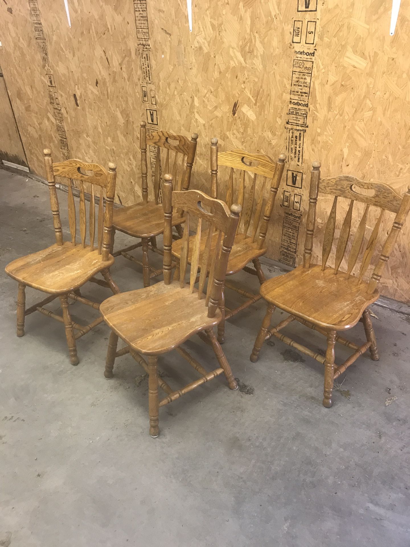 Solid wooden chairs