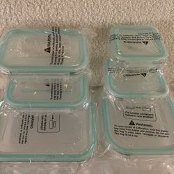 6packs x Leakproof Thick Glass Food Storage Set