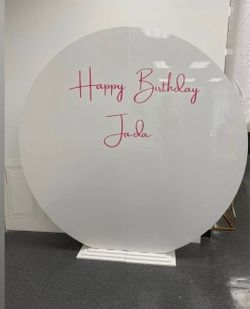 Round acrylic backdrop