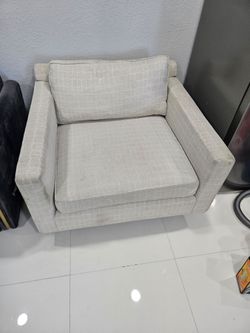 Cream Fabric Accent Chair