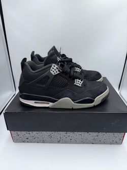 🔥 Air Jordan 4 Retro “Black Canvas” 👟 Men’s Size 9.5