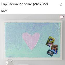 Pottery Barn Kids Girls Flip Sequin Pinboard