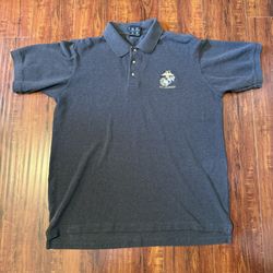 Vtg Weatherproof Garment Company U.S. Marines Polo Shirt Labeled Sz XL-Fits Lrg! 