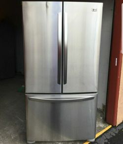 refrigerator brand LG measures 36 in width and 70 in height 2 months warranty delivery and installation