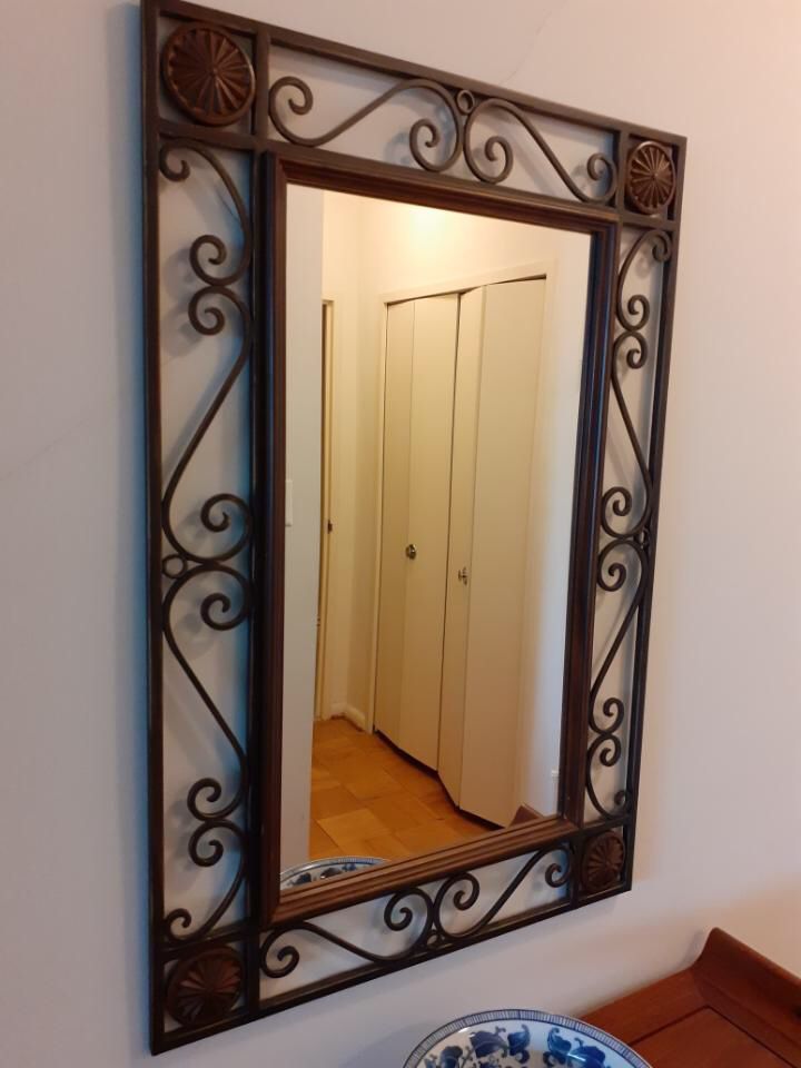Antique Iron Wrought Mirror