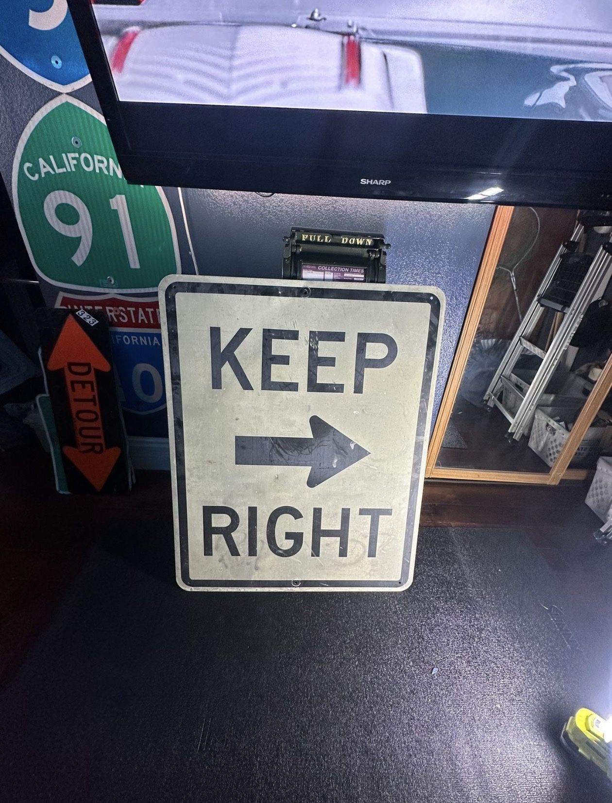 Keep Right Street Sign