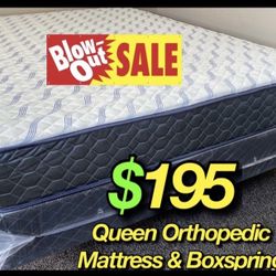 Queen Size Supreme Orthopedic MatresAndboxspring 