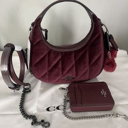 Coach   Carmen Mini Crossbody Bag With Quilting And Matching Wallet 