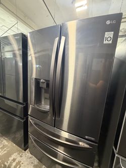 LG French Door Refrigerator Black Stainless