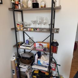 Open silhouette bookshelf 64”