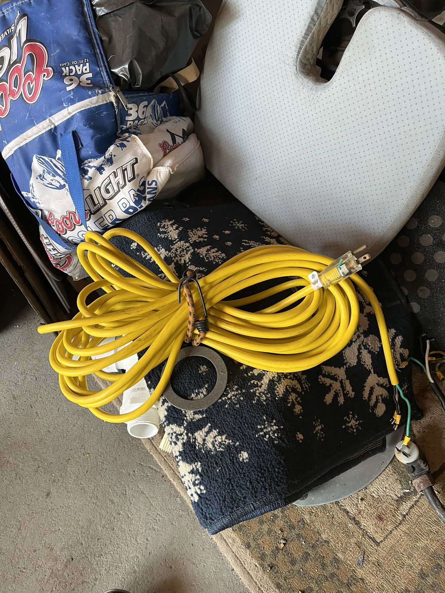 50’ 12/3 Yellow Extension Cord