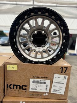 Rim machined black lip kmc for 4 $1200