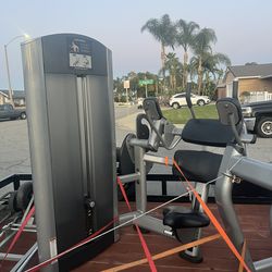 Life fitness abductor used in very good condition working weight stack machine