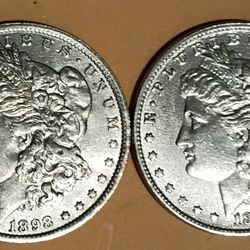 Morgan Silver Rounds[Qty: 2]