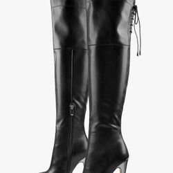 Women’s Over The Knee High Heel Leather Shoes