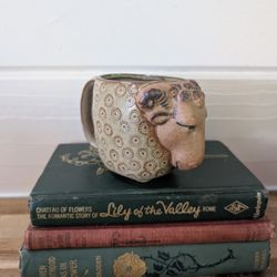 Vintage UTCTI Japan Pottery Rams Head Mug 