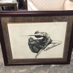 Drawing Of A Dancer Signed Ralph Glenmore
