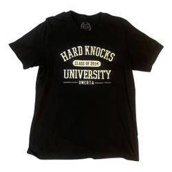 Omerta Men’s XL Hard Knocks University Black Tee