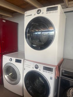 Stackable front load washer and electric dryer HE 4.5&7.4 cuft