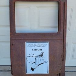 Antique 1920s Essex Car Door Repop Texaco Fire Chief Sign Mancave Art