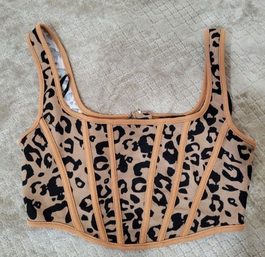 Womens Animal Print Corset From Shein Size Medium