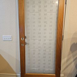 Solid Wood Glass Exterior Door