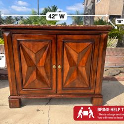 Entrance Table Solid Wood with Stone Top